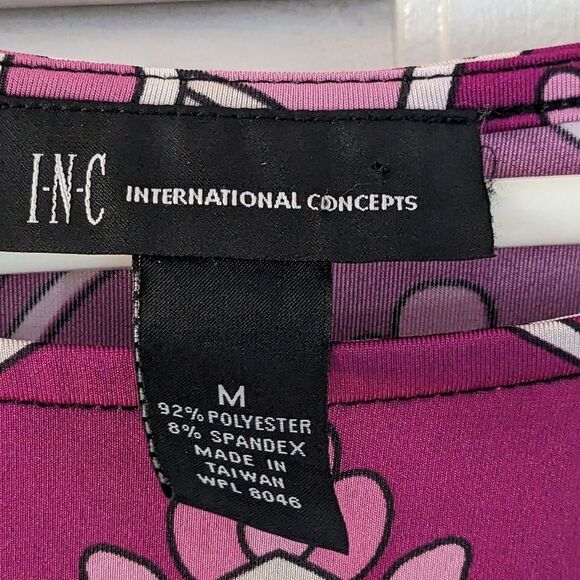 INC International Concepts Dress Womens M Purple Bodycon 60s/70s Vibe Medallion - Picture 4 of 7